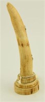 Lot #229 - Carved ivory tusk converted to
