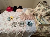 LOT OF PORCELAIN PLATES AND LAMP SHADES