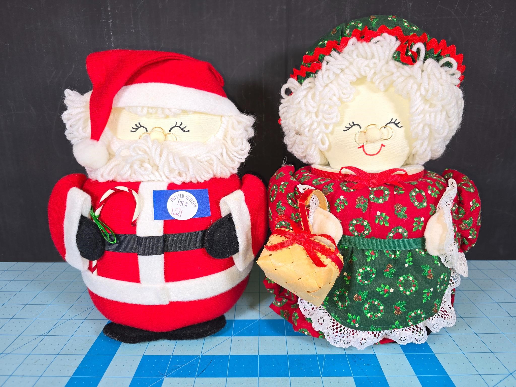 Santa & Mrs. Clause stuffed decorations