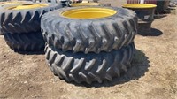 2- 18.4R38 Tires w/ John Deere Rims