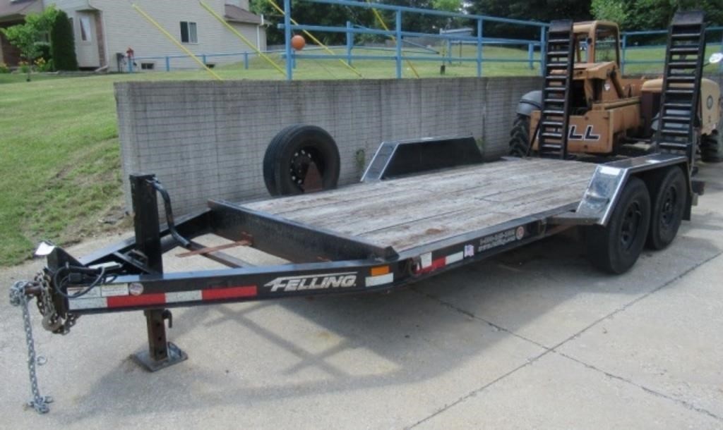 2014 Felling dual axle trailer 16' x 7' deck with