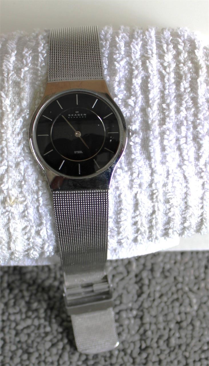 Vintage Skagen Steel Mens Watch Denmark