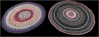 Two Round Primitive Braided Area Rugs