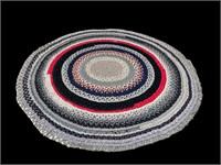 Round Primitive Braided Rug