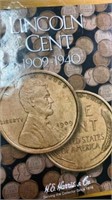 Over half full 1909-1950 Lincoln Cent book