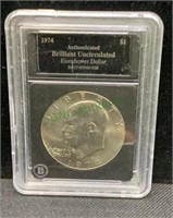 Coin - 1974 uncirculated Eisenhower dollar   1098