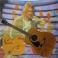 Kurt Cobain Signed Nirvana Autographed Guitar