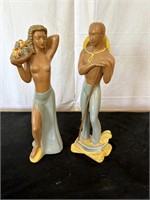 ABCO Folk Art Hand Painted Statues