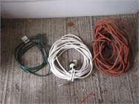 3 Extension Cords Orange is aprox 20'