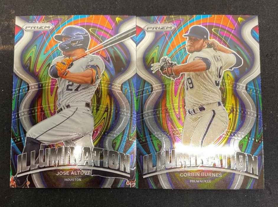 Pair Of Illumination Prizm MLB Cards