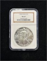 1988 NGC MS69 American Silver Eagle