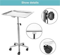 Stainless Steel Salon Tray With Brake Wheels