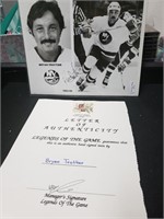 AUTOGRAPHED BRYAN TROTTIER PHOTO