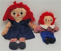 Raggedy Ann 15" Doll & Andy 12" Doll