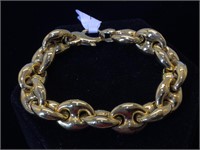 Sterling  gold-tone chain bracelet, 19.8g