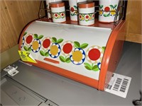 Vintage style bread box and dry storage container