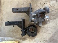 2 Pintle hook hitches, one w/ 2 5/16 ball