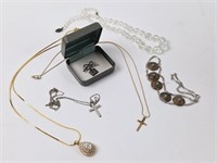 Jewelry: Crosses, Cubic Zirconia w/ COA & More