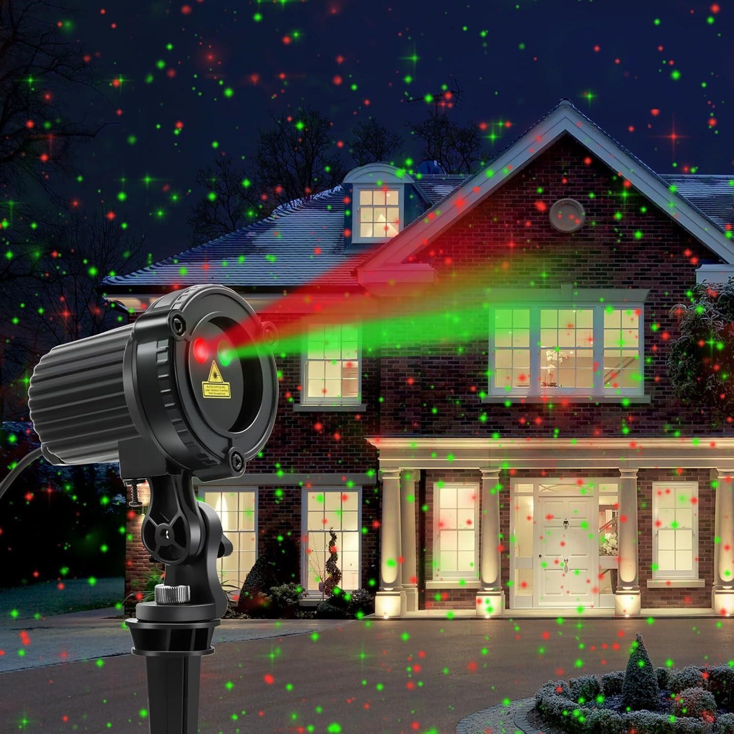 Christmas Laser Lights  Red & Green  Waterproof