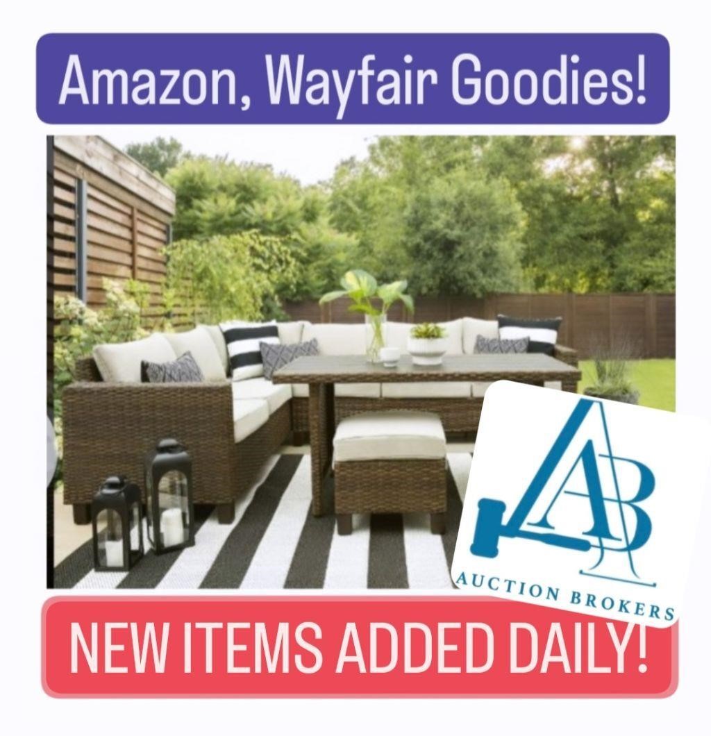 Amazon, Wayfair, Lowes Retail Goods ENDS 7-1 Auction Brokers