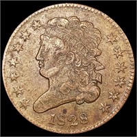 1828 13 Stars Classic Head Half Cent LIGHTLY