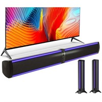 Ficcug 2.0 25in Sound Bar  2 Speakers  3D Stereo