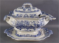 Ironstone Blue & White 'Chusan' Floral Soup Tureen