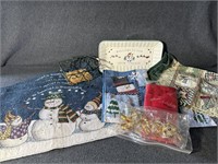 Christmas placemats, napkins, table runner