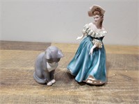 Ceramic Girl, and Her Cat