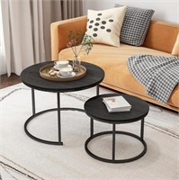 HOJINLINERO Round Coffee Table Set of 2 End Tables