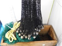 BLACK AND GREEN GILL NETS FOR FISHING