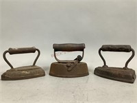 Three Vintage Sad Irons