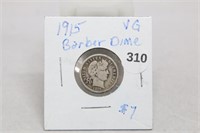 1915 Barber Dime in VG