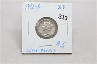 1942-S XF Silver Winged Liberty Mercury Dime