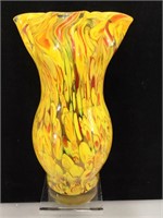 Handblown Art Glass Vase 11.5H