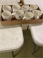 Eight masonic Eastern star coffee cups