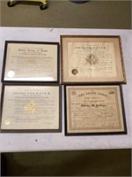 Grandlodge certificates
