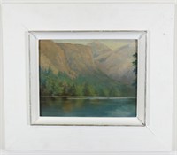 UNSIGNED MOUNTAIN LAKE PAINTING