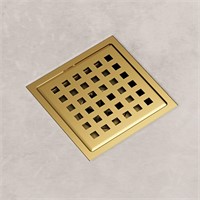 New $49 Square Shower Drain(Matte Gold)