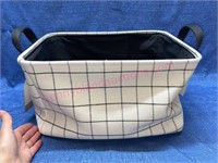 TJ-Maxx black & white fabric storage basket