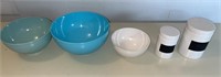 Plastic mixing bowl set & canisters