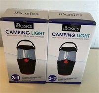 2 IBasics camping lights