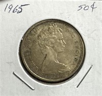 1965 50 Cents Silver Coin