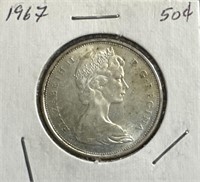 1967 50 Cents Silver Coin