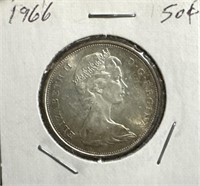 1966 50 Cents Silver Coin