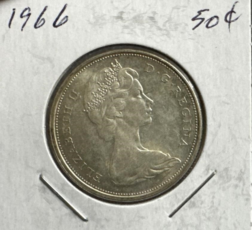 1966 50 Cents Silver Coin