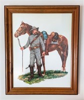 Vernon Wooten Soldier and Horse framed print