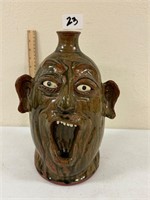 Folk Art Pottery Face Jug by Selby West