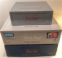 Lot of 3 Trivial Pursuit Game Editions
