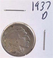 1937 D Buffalo Head Nickel